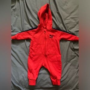Baby Puma Zip-Up Jumpsuit